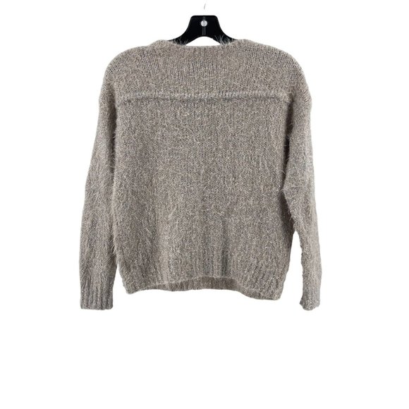 Jennifer Lopez Petite Women's Gold Metallic Feathery Knit Sweater Size PXS - Picture 4 of 9
